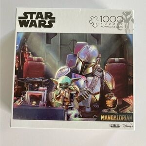 Buffalo Disney Star Wars Mandalorian 1000 Piece Jigsaw Puzzle Used Complete